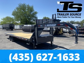 8.5x26 Lamar FA Gooseneck Deckover Tilt Trailer -  14K GVWR -