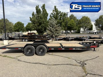 7x22 Double A Pro Series CT Tilt Trailer - 15.4K GVWR - I-Beam Frame, Torsion Axles