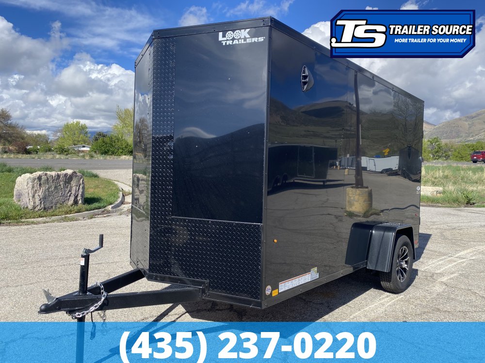 6x12 Look ST DLX Enclosed Cargo Trailer - 6'6" Interior - 3.5K GVWR - .080 PolyCor, Alloy Wheels, Black Out Package