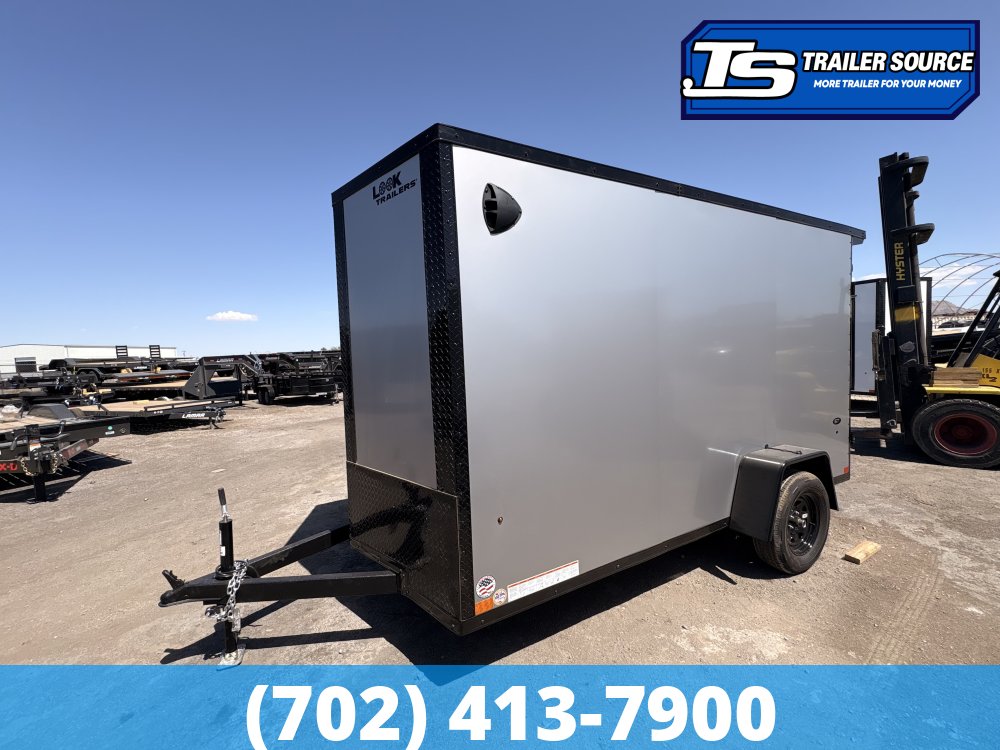 6x12 Look ST DLX Enclosed Cargo Trailer - 6'6" Interior - 3.5K GVWR - .080 PolyCor, 16" Cross Member Upgrade, Black Out Package, Rear Spoiler w/ Load Lights
