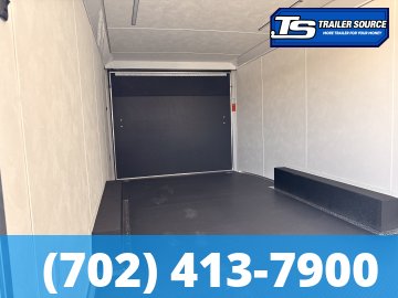 8.5x24 Wells Cargo Revv Enclosed Car Hauler Trailer - 7'0" Interior - 10K GVWR - .080 PolyCor, 110V Power, Alloy Wheels, Dovetail, Finished Interior