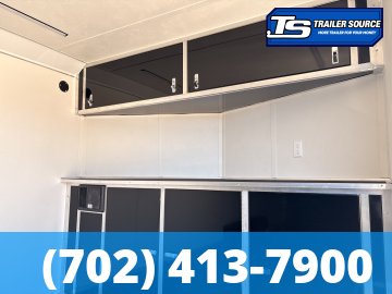 8.5x24 Wells Cargo Revv Enclosed Car Hauler Trailer - 7'0" Interior - 10K GVWR - .080 PolyCor, 110V Power, Alloy Wheels, Dovetail, Finished Interior