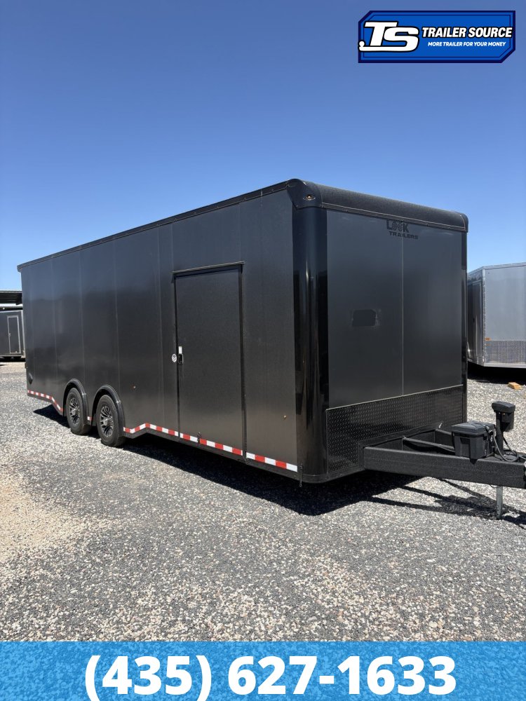 8.5x26 Look Vision Circuit Edition Enclosed Race Car Hauler Trailer - 7'6" Interior - 14K GVWR - .080 PolyCor, Black Out Package