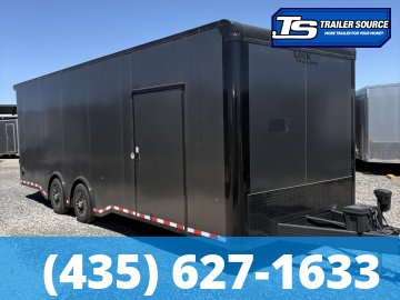 8.5x26 Look Vision Circuit Edition Enclosed Race Car Hauler Trailer - 7'6" Interior - 14K GVWR - .080 PolyCor, Black Out Package