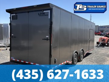 8.5x26 Look Vision Circuit Edition Enclosed Race Car Hauler Trailer - 7'6" Interior - 14K GVWR - .080 PolyCor, Black Out Package