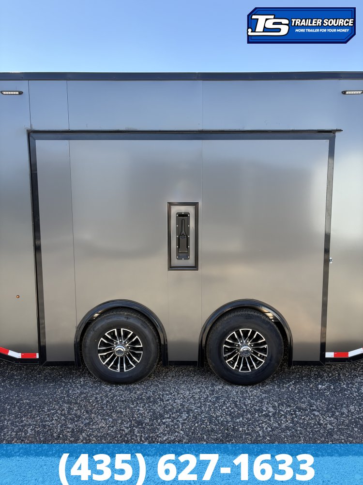 8.5x26 Look Vision Circuit Edition Enclosed Race Car Hauler Trailer - 7'6" Interior - 14K GVWR - .080 PolyCor, Black Out Package