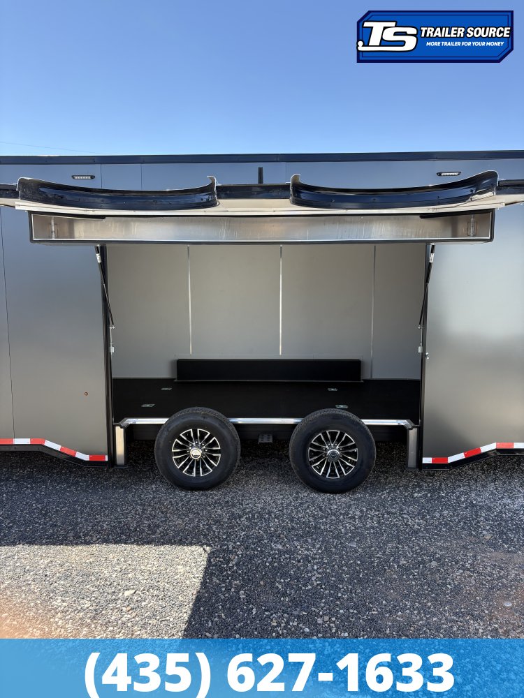 8.5x26 Look Vision Circuit Edition Enclosed Race Car Hauler Trailer - 7'6" Interior - 14K GVWR - .080 PolyCor, Black Out Package