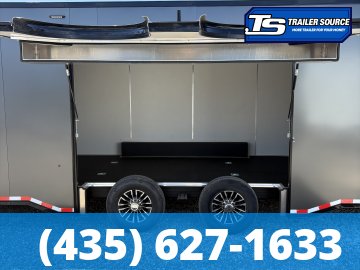 8.5x26 Look Vision Circuit Edition Enclosed Race Car Hauler Trailer - 7'6" Interior - 14K GVWR - .080 PolyCor, Black Out Package
