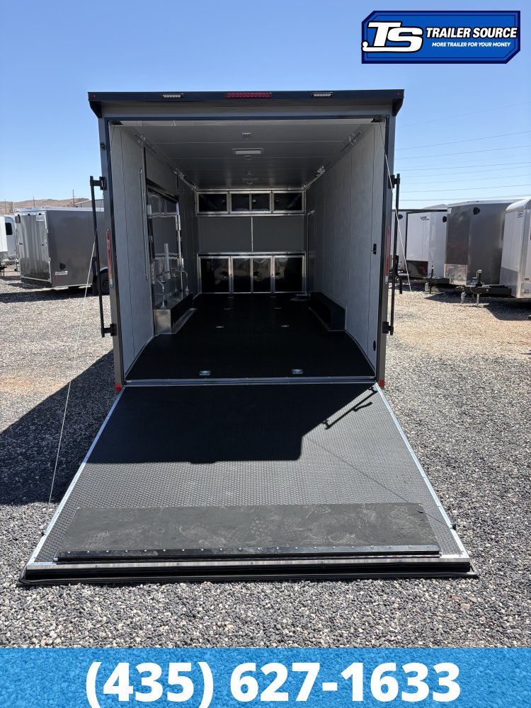 8.5x26 Look Vision Circuit Edition Enclosed Race Car Hauler Trailer - 7'6" Interior - 14K GVWR - .080 PolyCor, Black Out Package