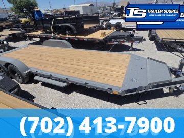 7x22 Diamond C GTF 206 Flatbed Car Hauler Trailer - 10K GVWR - Winch Plate