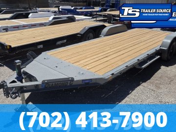 7x22 Diamond C GTF 206 Flatbed Car Hauler Trailer - 10K GVWR - Winch Plate