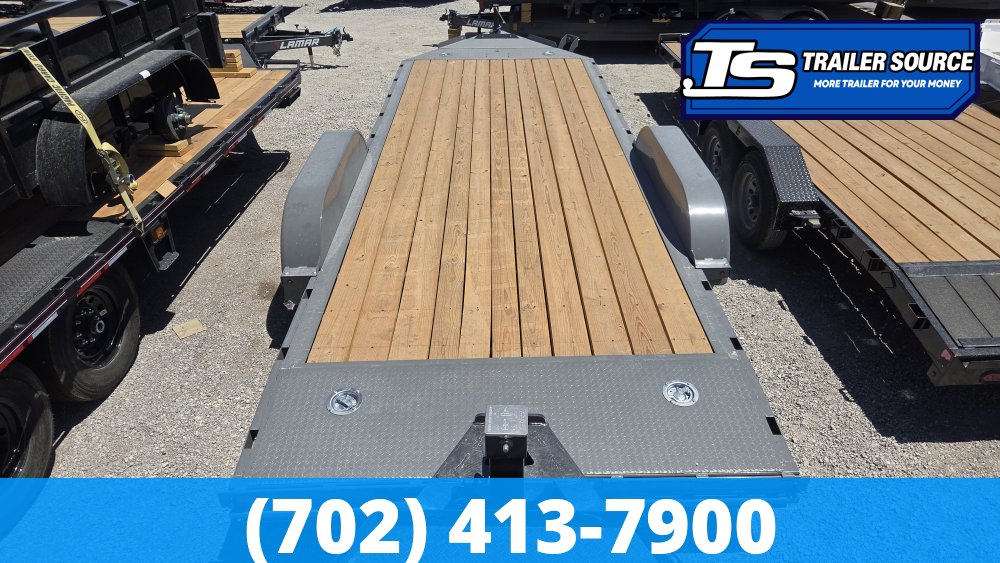 7x22 Diamond C GTF 206 Flatbed Car Hauler Trailer - 10K GVWR - Winch Plate