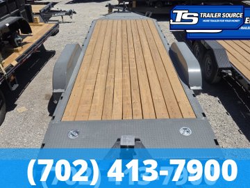 7x22 Diamond C GTF 206 Flatbed Car Hauler Trailer - 10K GVWR - Winch Plate