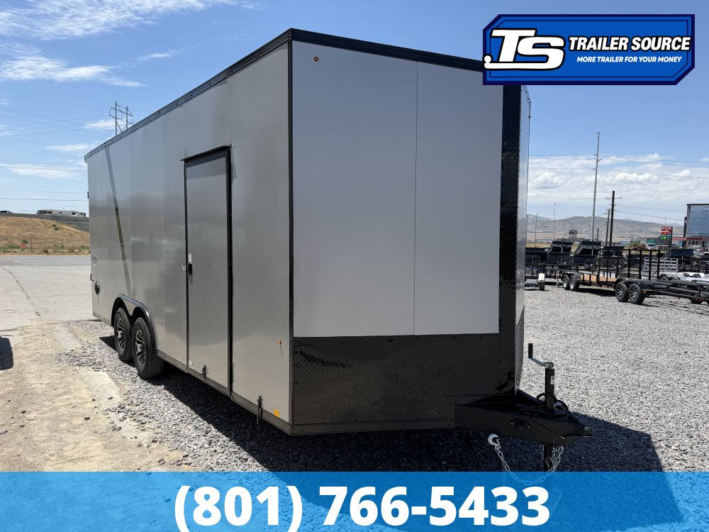 8.5x20 Look Element Elite Enclosed Car Hauler Trailer - 10K GVWR - .080 PolyCor, Alloy Wheels, Black Out Package, Finished Interior, Rear Spoiler w/ Load Lights, Rubber Coin Floor