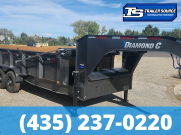 7x16 Diamond C LPT-GN 210 Gooseneck Dump Trailer - 32" Sides - 23K GVWR - 5 Stage Telescopic, ABS Brakes, Board Brackets, Hydraulic Jack(s), Torsion Axles