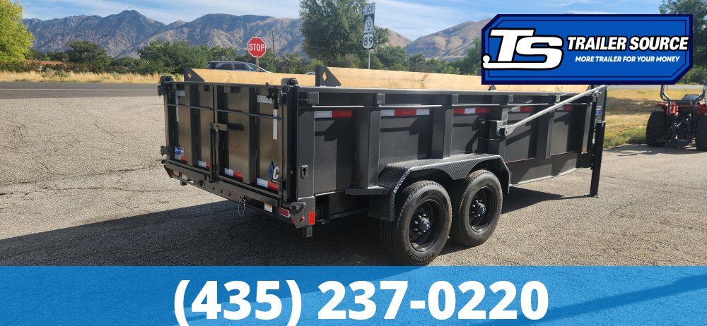 7x16 Diamond C LPT-GN 210 Gooseneck Dump Trailer - 32" Sides - 23K GVWR - 5 Stage Telescopic, ABS Brakes, Board Brackets, Hydraulic Jack(s), Torsion Axles