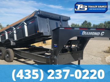 7x16 Diamond C LPT-GN 210 Gooseneck Dump Trailer - 32" Sides - 23K GVWR - 5 Stage Telescopic, ABS Brakes, Board Brackets, Hydraulic Jack(s), Torsion Axles