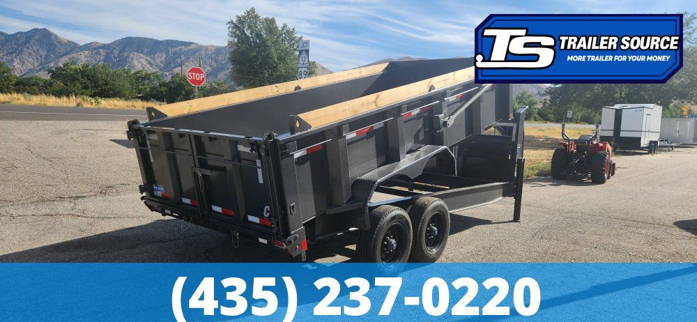 7x16 Diamond C LPT-GN 210 Gooseneck Dump Trailer - 32" Sides - 23K GVWR - 5 Stage Telescopic, ABS Brakes, Board Brackets, Hydraulic Jack(s), Torsion Axles