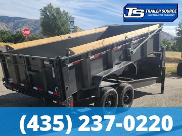 7x16 Diamond C LPT-GN 210 Gooseneck Dump Trailer - 32" Sides - 23K GVWR - 5 Stage Telescopic, ABS Brakes, Board Brackets, Hydraulic Jack(s), Torsion Axles