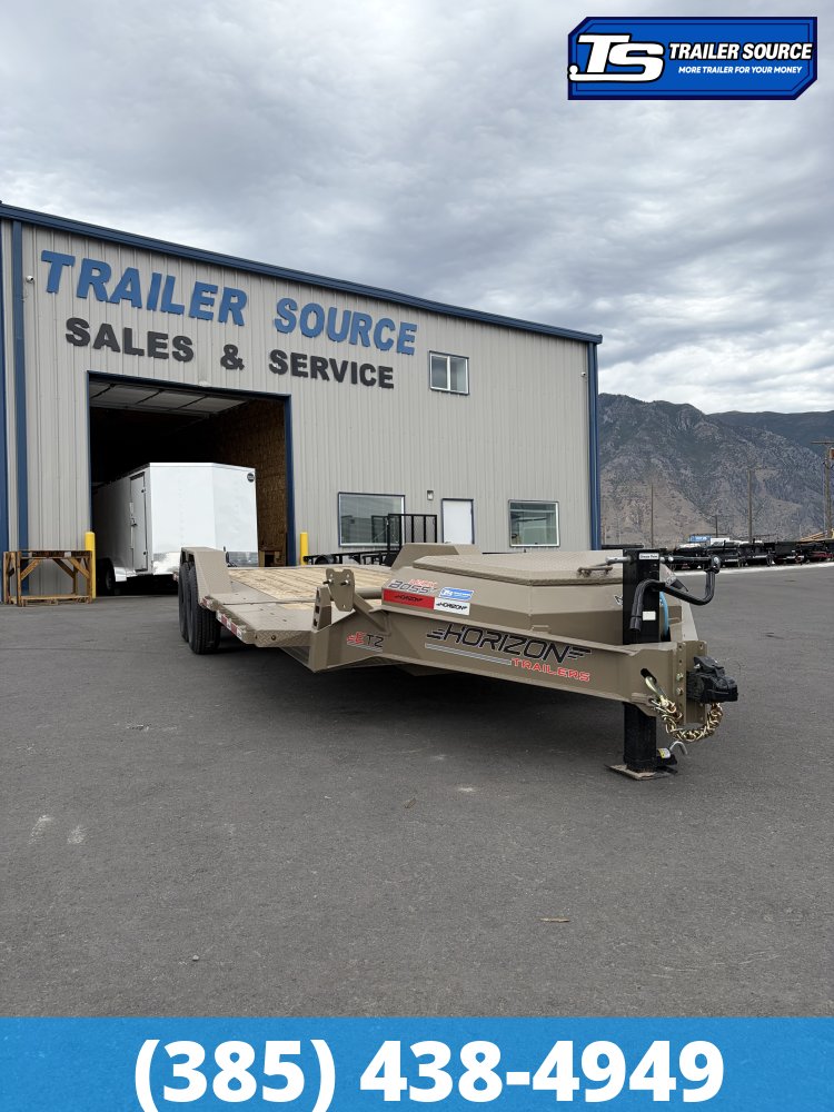 8.5x22 Horizon ETZ Tilt Trailer - 15.2K GVWR - Wide Body w/ Drive Over Fenders