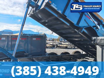 7x16 Diamond C LPT 307 Dump Trailer - 32" Sides - 24K GVWR - 14 Ply Tires, ABS Brakes, Board Brackets, Long Arm Tarp
