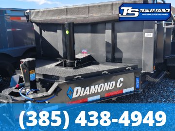 7x16 Diamond C LPT 307 Dump Trailer - 32" Sides - 24K GVWR - 14 Ply Tires, ABS Brakes, Board Brackets, Long Arm Tarp
