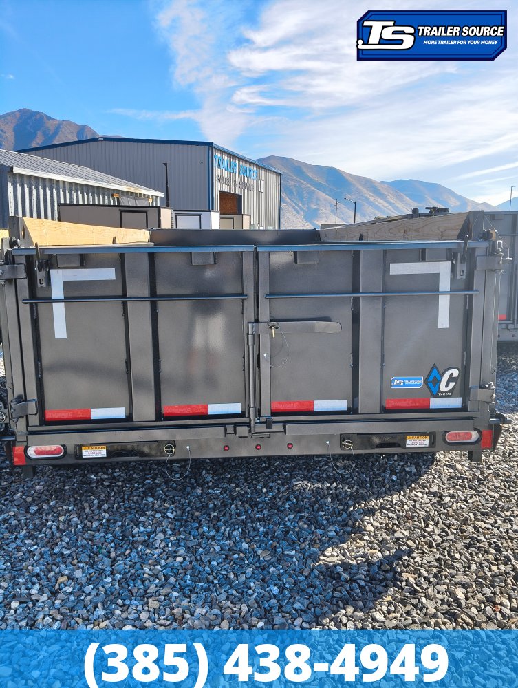 7x16 Diamond C LPT 307 Dump Trailer - 32" Sides - 24K GVWR - 14 Ply Tires, ABS Brakes, Board Brackets, Long Arm Tarp