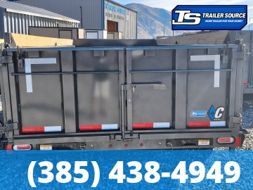 7x16 Diamond C LPT 307 Dump Trailer - 32" Sides - 24K GVWR - 14 Ply Tires, ABS Brakes, Board Brackets, Long Arm Tarp