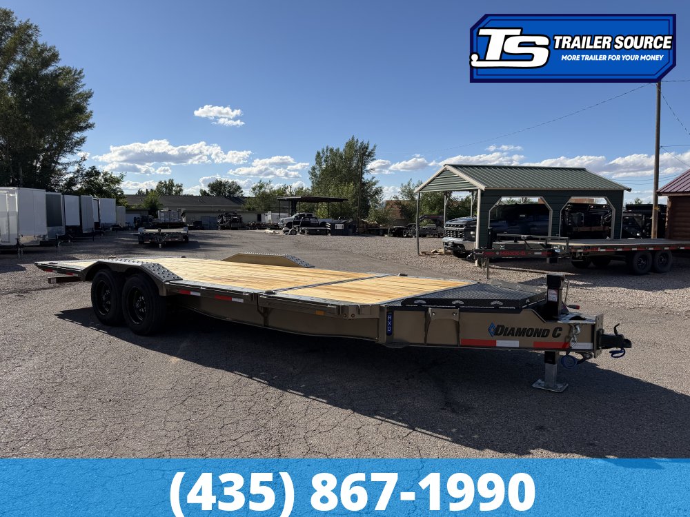 8.5x22 Diamond C HXD 208 Wide Body w/ Drive Over Fenders Tilt Trailer - 18K GVWR -