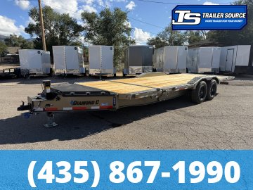 8.5x22 Diamond C HXD 208 Wide Body w/ Drive Over Fenders Tilt Trailer - 18K GVWR -