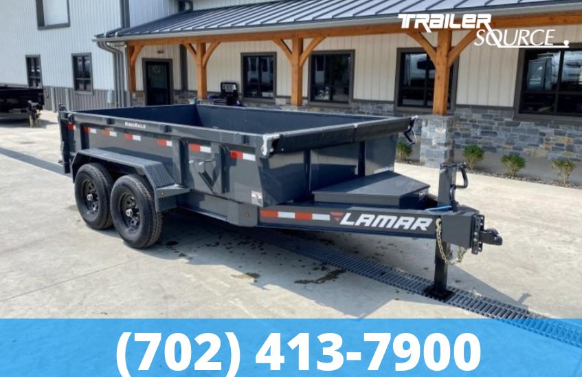 7x12 Lamar DL LOW-PRO 24" Sides 14K Dump Trailer