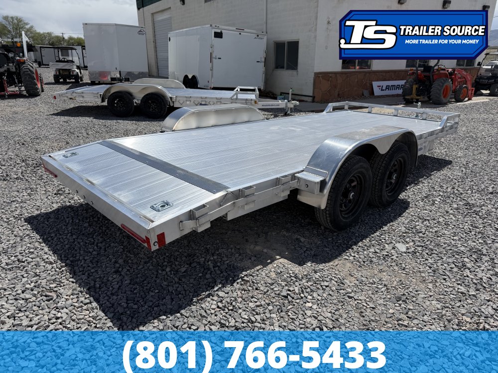 7x18 Alcom Open Car Hauler Aluminum Trailer - 10K GVWR -