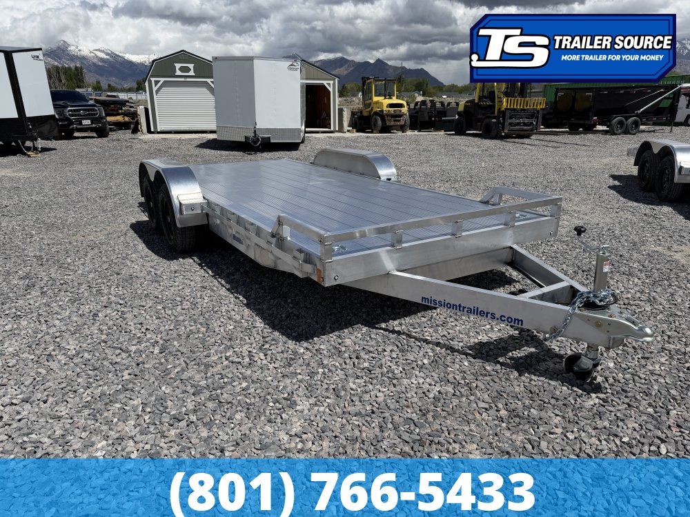 7x18 Alcom Open Car Hauler Aluminum Trailer - 10K GVWR -