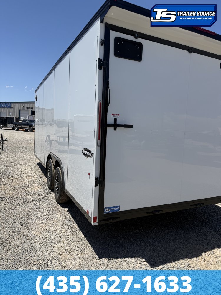 8.5x20 Look Element SE Enclosed Cargo Trailer - 7'0" Interior - 10K GVWR - .080 PolyCor, Alloy Wheels, Black Out Package, Rear Spoiler w/ Load Lights, Rubber Coin Floor, Vinyl Ceil