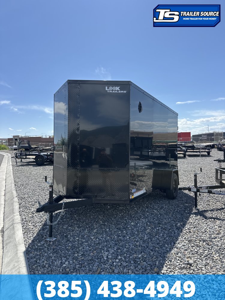 6x12 Look ST DLX Enclosed Cargo Trailer - 6'6" Interior - 3.5K GVWR - .080 PolyCor, Black Out Package, D-Rings, Stabilizer Jacks