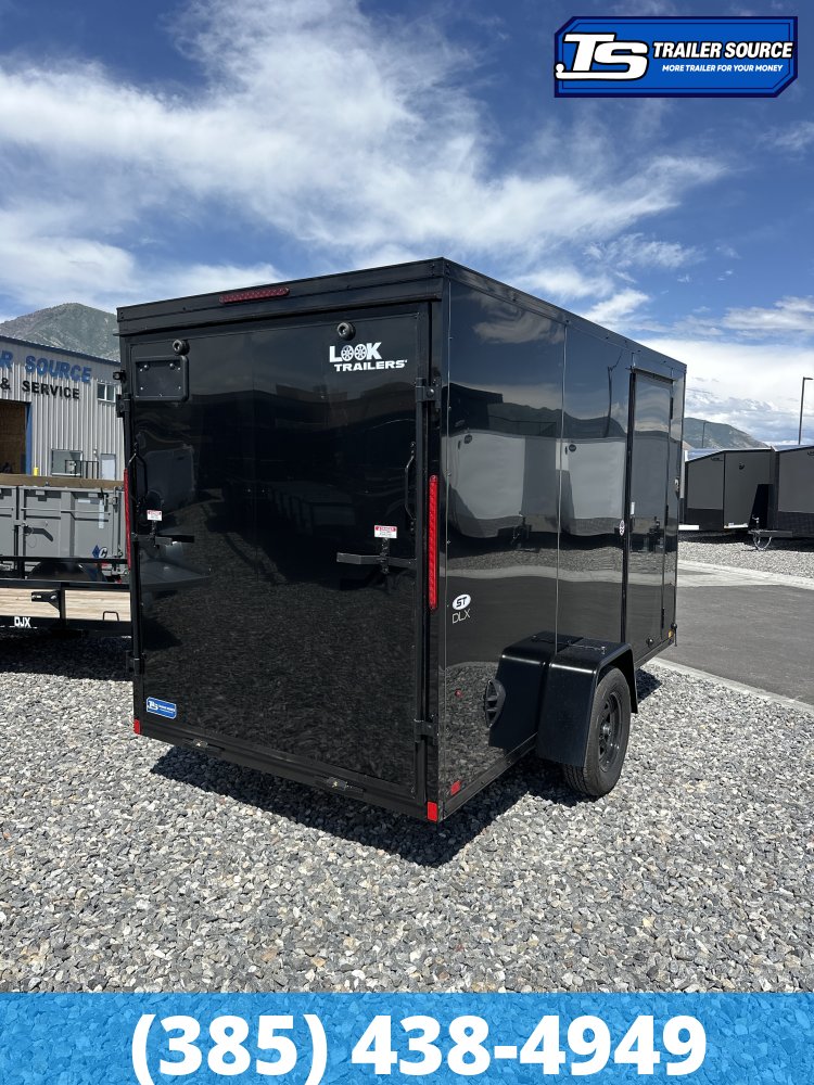 6x12 Look ST DLX Enclosed Cargo Trailer - 6'6" Interior - 3.5K GVWR - .080 PolyCor, Black Out Package, D-Rings, Stabilizer Jacks