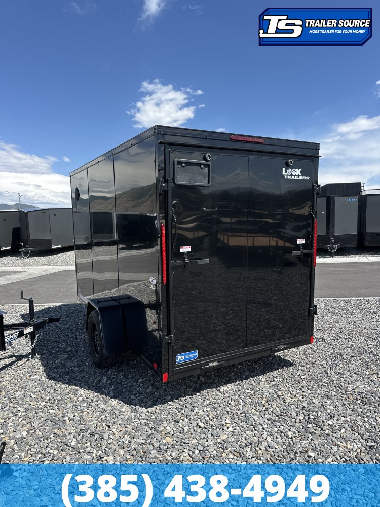 6x12 Look ST DLX Enclosed Cargo Trailer - 6'6" Interior - 3.5K GVWR - .080 PolyCor, Black Out Package, D-Rings, Stabilizer Jacks