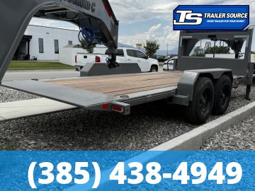 8.5x18 Diamond C HDT-GN 208 Tilt Trailer - 18K GVWR - 18 Ply Tires, Dual Jacks, Engineered Neck, Gooseneck, Stationary Bed
