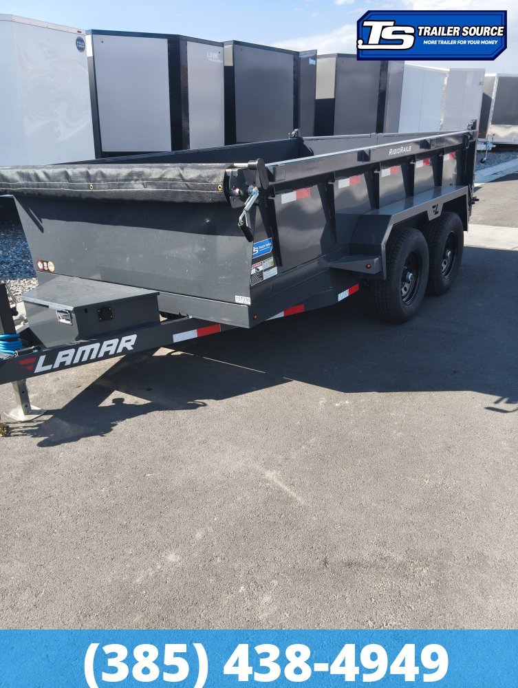 6.5x12 Lamar DM Dump Trailer - 36" Sides - 10K GVWR -