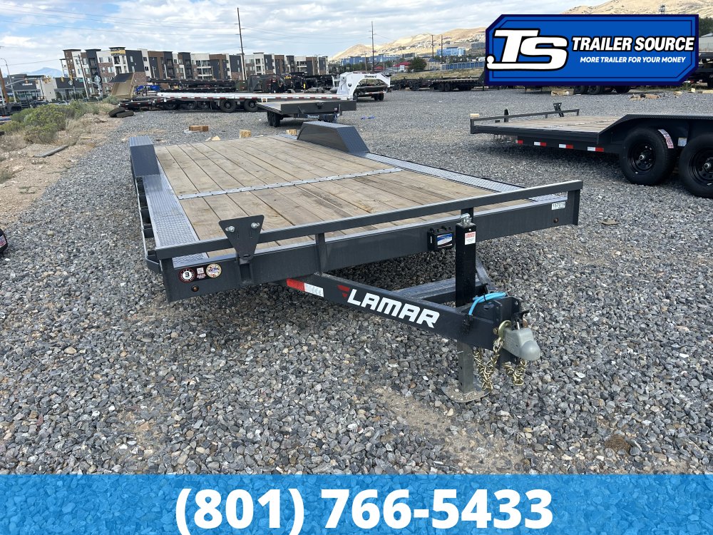8.5'x24' Lamar CC Wide Body w/ Drive Over Fenders Flatbed Car Hauler