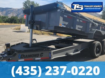 7x16 Diamond C LPT 210 Dump Trailer - 24" Sides - 23K GVWR - 5 Stage Telescopic, ABS Brakes, Board Brackets, Torsion Axles