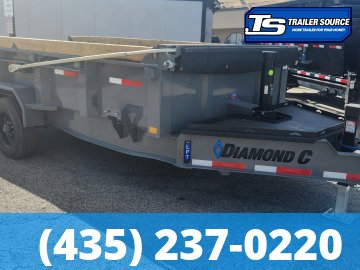 7x16 Diamond C LPT 210 Dump Trailer - 24" Sides - 23K GVWR - 5 Stage Telescopic, ABS Brakes, Board Brackets, Torsion Axles