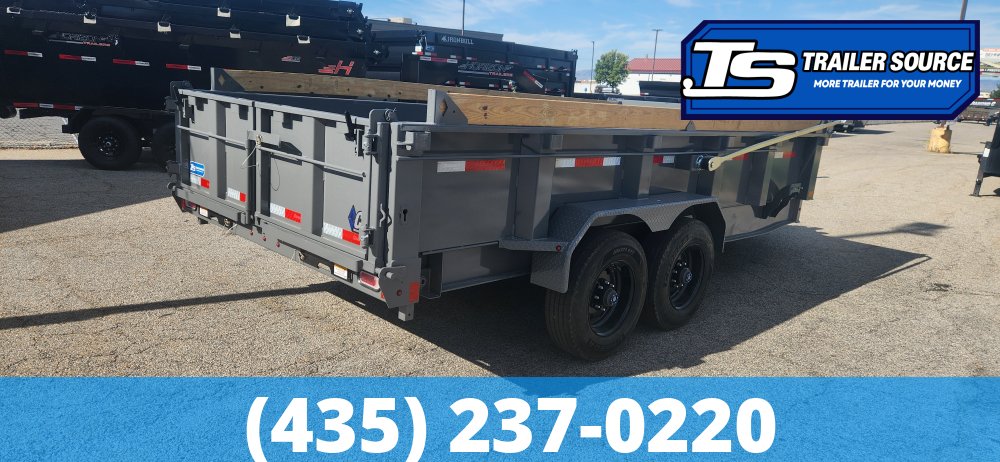 7x16 Diamond C LPT 210 Dump Trailer - 24" Sides - 23K GVWR - 5 Stage Telescopic, ABS Brakes, Board Brackets, Torsion Axles