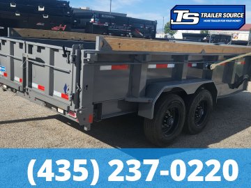 7x16 Diamond C LPT 210 Dump Trailer - 24" Sides - 23K GVWR - 5 Stage Telescopic, ABS Brakes, Board Brackets, Torsion Axles