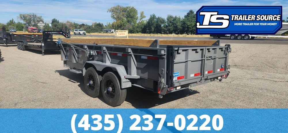 7x16 Diamond C LPT 210 Dump Trailer - 24" Sides - 23K GVWR - 5 Stage Telescopic, ABS Brakes, Board Brackets, Torsion Axles