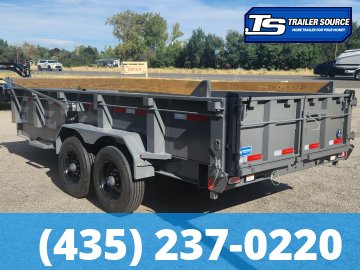 7x16 Diamond C LPT 210 Dump Trailer - 24" Sides - 23K GVWR - 5 Stage Telescopic, ABS Brakes, Board Brackets, Torsion Axles