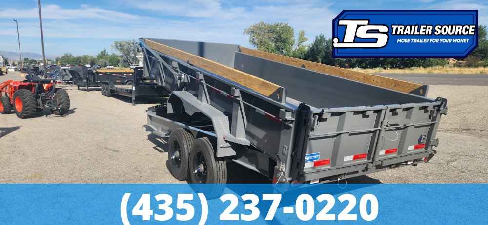 7x16 Diamond C LPT 210 Dump Trailer - 24" Sides - 23K GVWR - 5 Stage Telescopic, ABS Brakes, Board Brackets, Torsion Axles