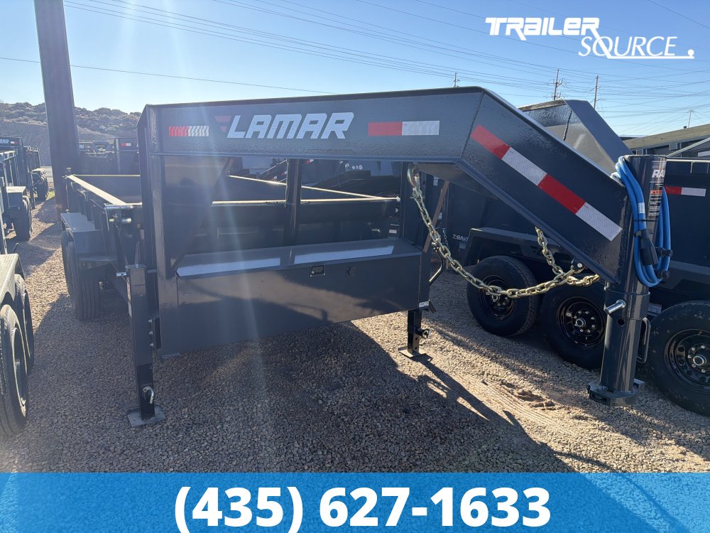 7x14 Lamar DT Gooseneck  15.7K GVW Dump