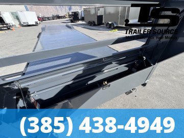 8.5x40 Lamar H8 Gooseneck Wide Body w/ Drive Over Fenders Equipment Trailer - 21K GVWR - 16" Cross Member Upgrade, Full Steel Floor