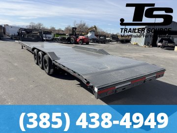 8.5x40 Lamar H8 Gooseneck Wide Body w/ Drive Over Fenders Equipment Trailer - 21K GVWR - 16" Cross Member Upgrade, Full Steel Floor